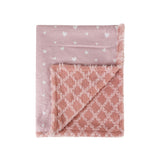 Abracadabra Reversible Blush Hearts Luxe Blanket