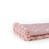 Abracadabra Reversible Blush Hearts Luxe Blanket