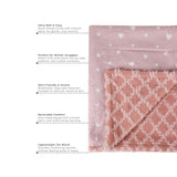 Abracadabra Reversible Blush Hearts Luxe Blanket