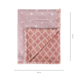 Abracadabra Reversible Blush Hearts Luxe Blanket