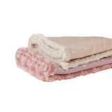 Abracadabra Reversible Blush Hearts Luxe Blanket