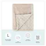 Abracadabra Reversible Beige Shooting Star Luxe Blanket