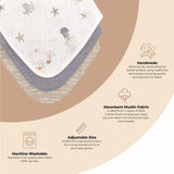 Crane Baby Bandana Bib Set - Cove Sea Life