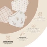 Crane Baby Bandana Bib Set - Charlie Goose