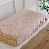 Crane Baby Quilted Change Pad Cover - Ezra Copper Dash