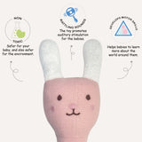 Abracadabra Organics Collectible Face Rattle Bunny
