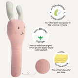 Abracadabra Organics Collectible Face Rattle Bunny