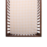 Abracadabra fitted sheet (60 cm x 120 cm) Orange Gingham Check