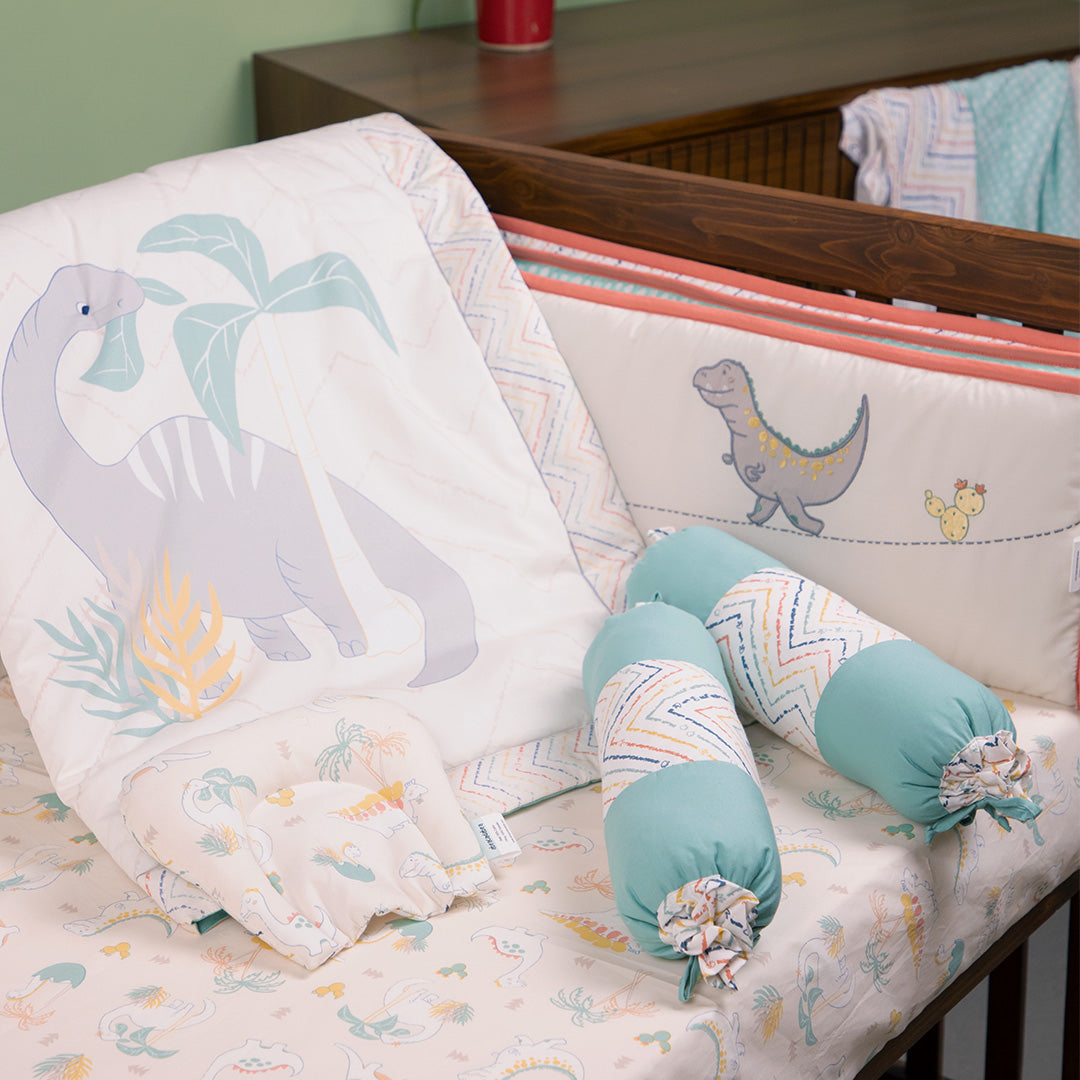 Baby Cot Bedding Set Dino Piece Abracadabra - Main Image