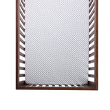 Abracadabra fitted sheet (60 cm x 120 cm) Grey Stripe