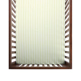 Abracadabra fitted sheet (60 cm x 120 cm) Green Ticking Stripe