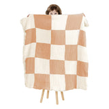 Abracadabra Organic Muslin Patchwork Blanket - Copper