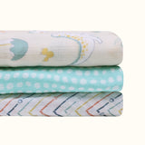 Abracadabra Muslin Swaddles (Set of 3) - D for Dino